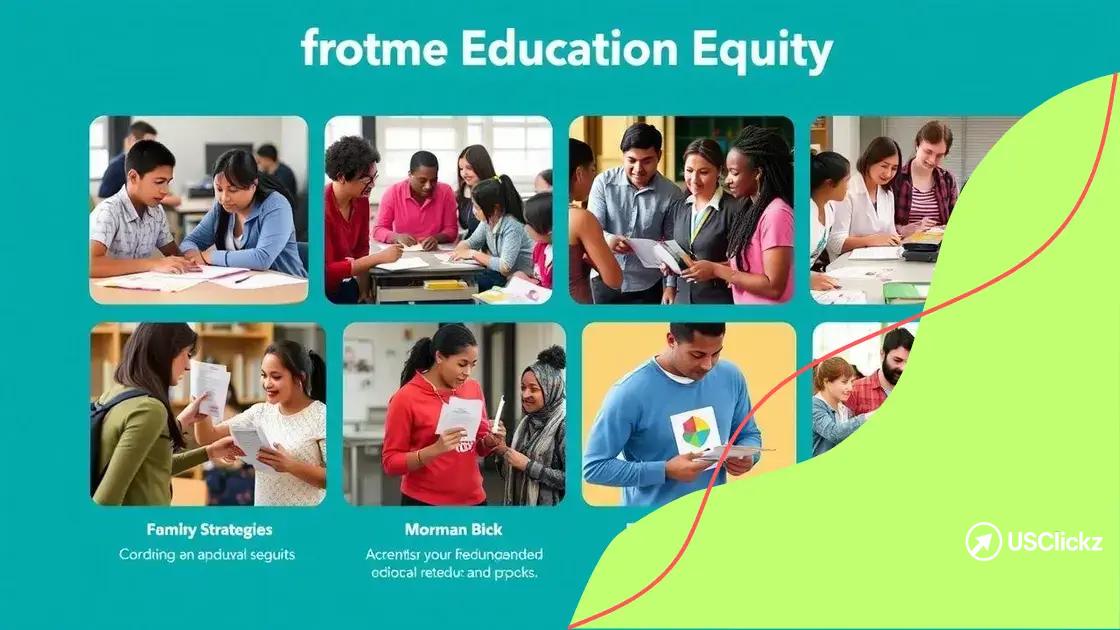 Strategies to promote education equity