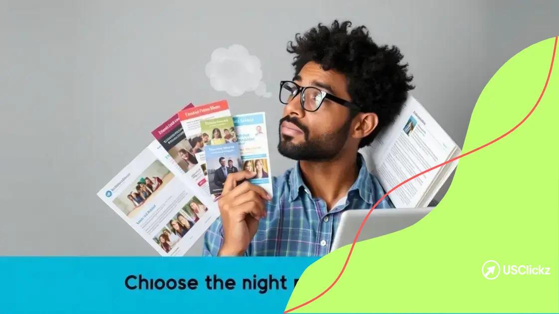 How to choose the right program