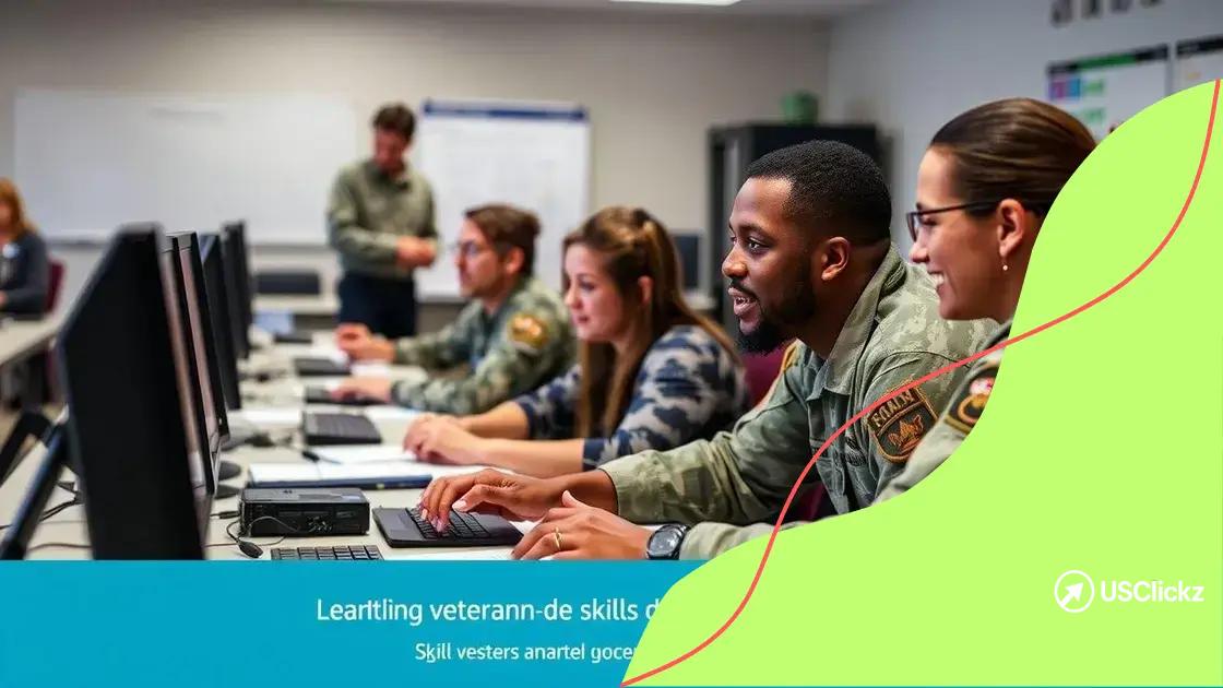 Skills development initiatives for transitioning veterans