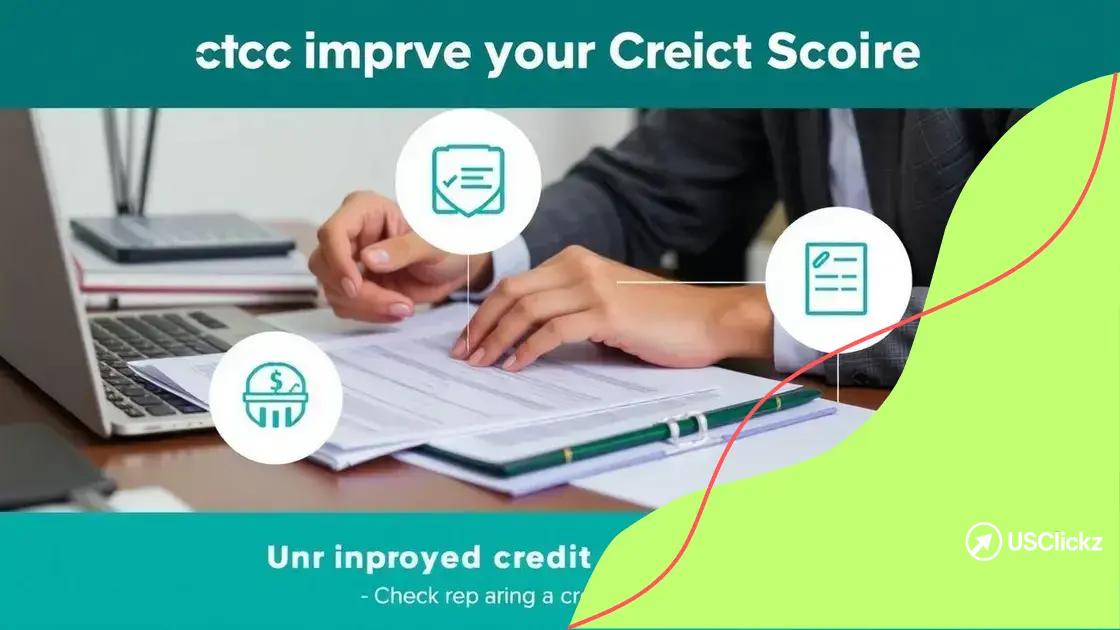 Practical steps to improve your credit score