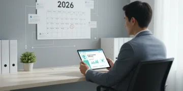 A person reviewing 2026 COBRA health insurance benefits on a tablet.