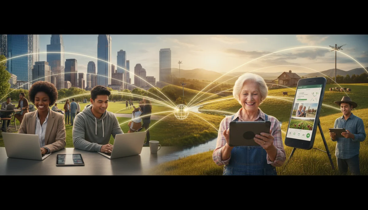 Diverse communities benefiting from digital access