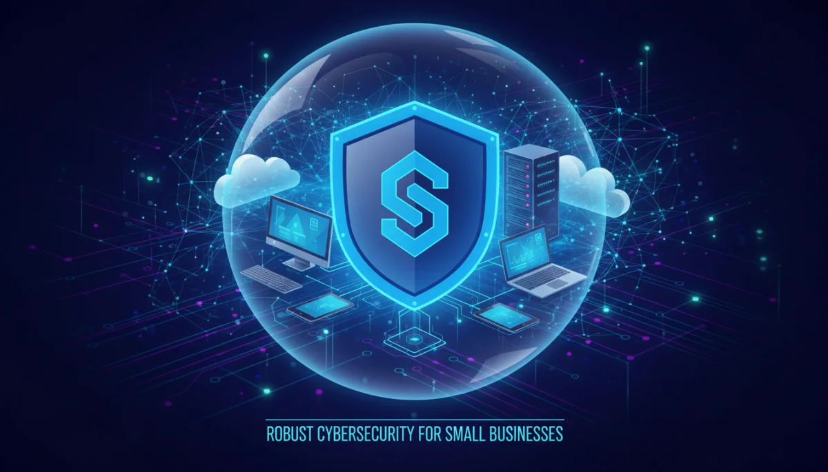 Robust cybersecurity infrastructure protecting small business networks