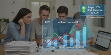 Family analyzing healthcare bills and strategies to reduce costs in 2026