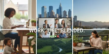 Diverse U.S. workers enjoying flexible work benefits in 2026, showing improved work-life balance.