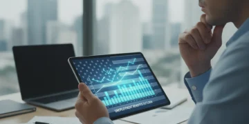 Man reviewing 2026 unemployment benefit changes on tablet